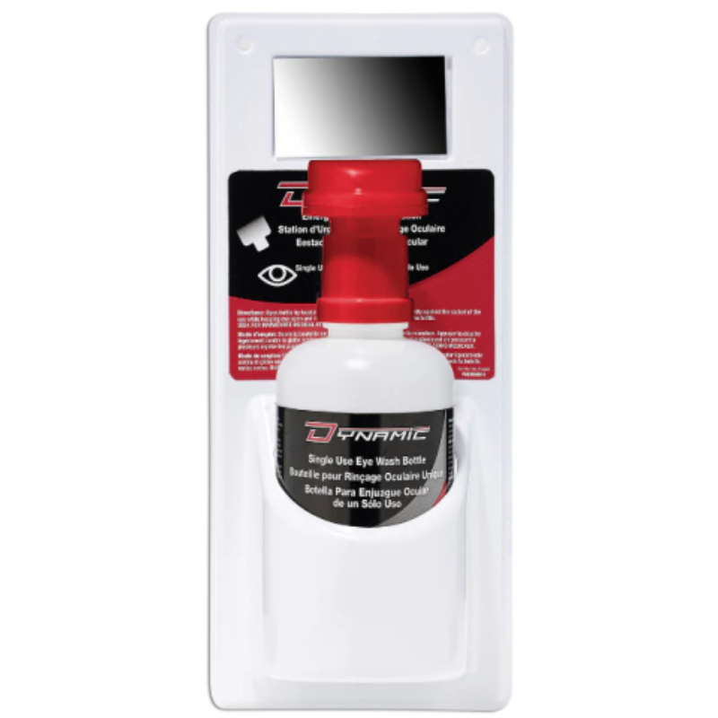 Eyewash Station, Plastic Wall Mounted with 32oz Wash Bottle with Eye Cup