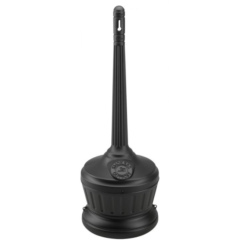 Smokers Cease-Fire Outdoor Receptacle, Black