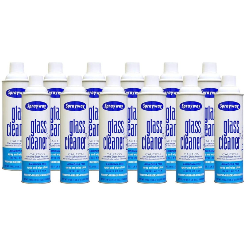 Sprayway Glass Cleaner, Foaming Aerosol