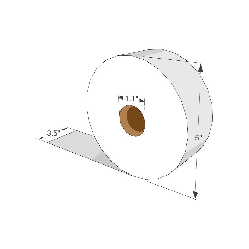 Merfin 2 Ply White Jumbo Bath Tissue