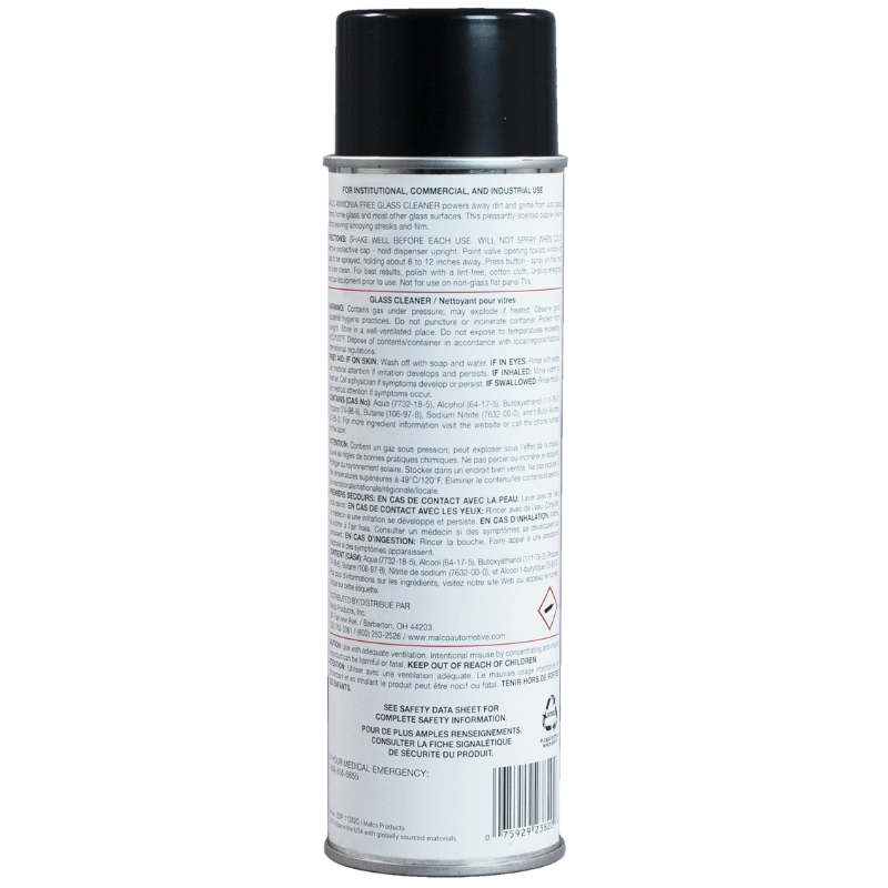 Glass Cleaner; foaming, Ammonia Fortified