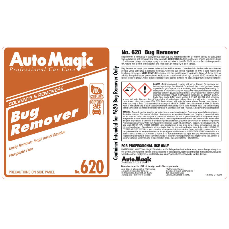 Bug Remover Secondary Safety Label #12620
