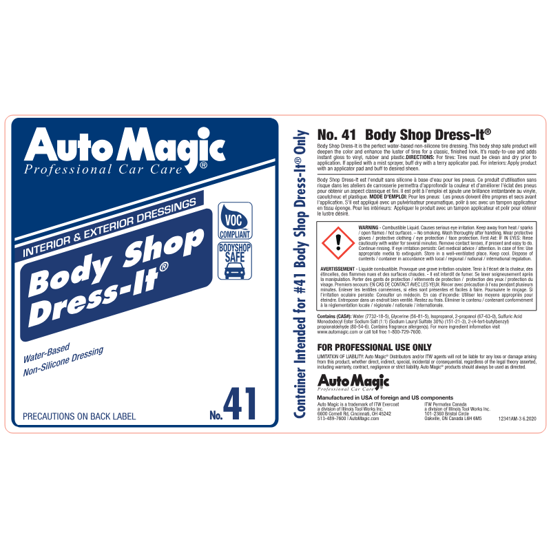 Body Shop Dress-it Secondary Safety Label #12341
