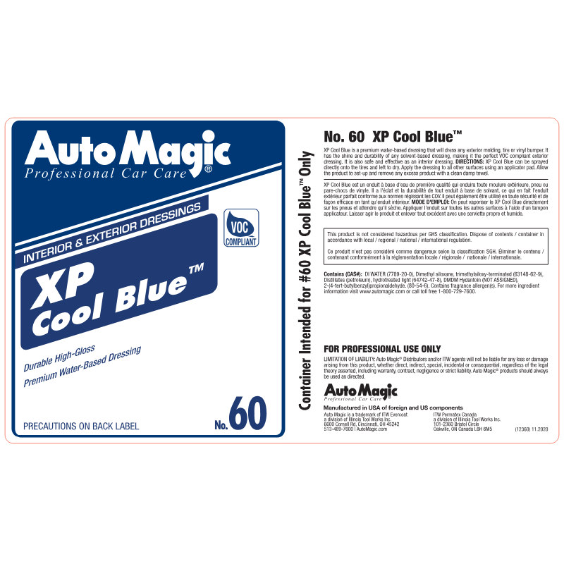 XP Cool Blue Secondary Safety Label #12360