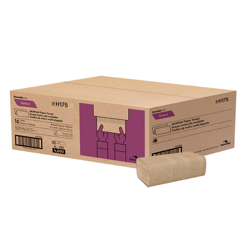 Kraft Multifold Towel, 16 pkg of 250