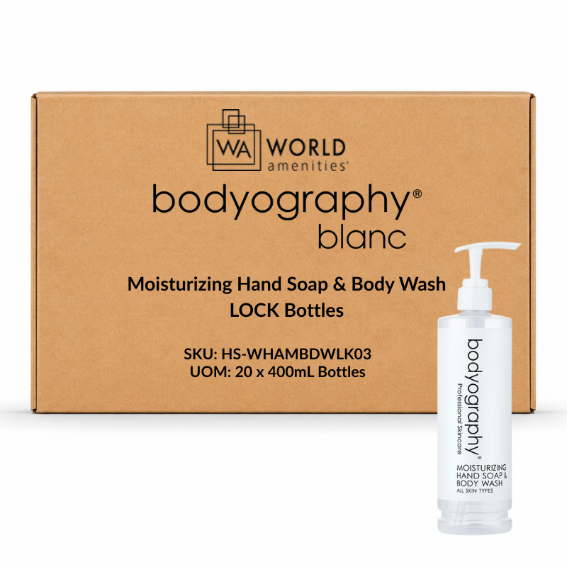 Bodyography Blanc Moisturizing Hand Soap & Body Wash LOCK Pump Bottle 400mL
